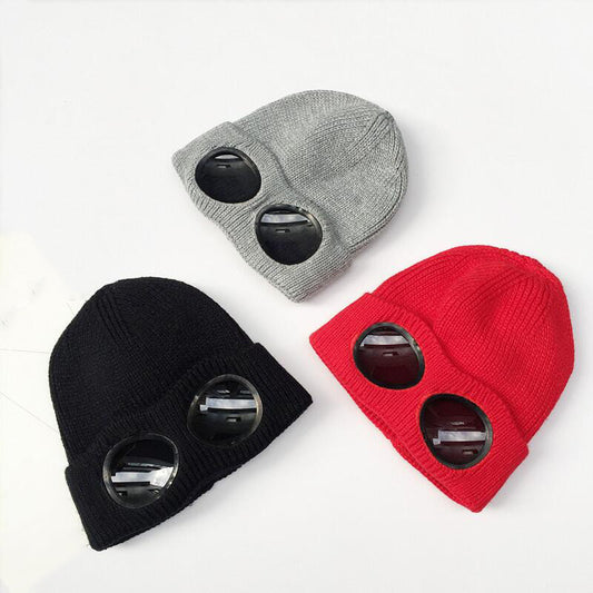 Windproof glasses wool cap