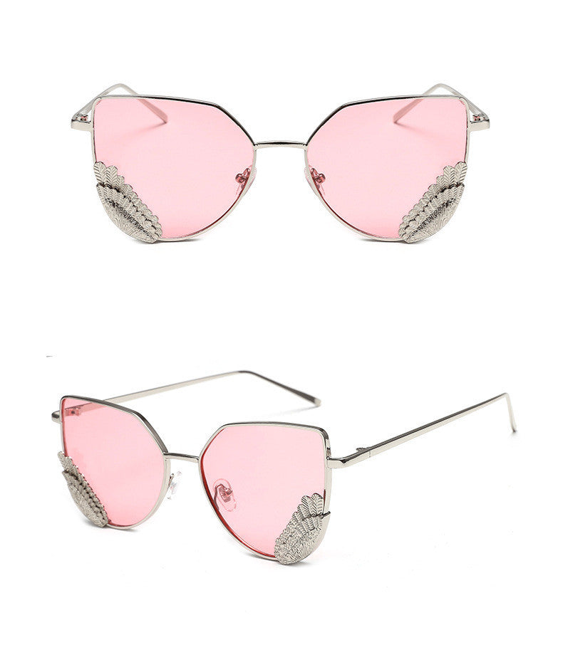 Style Glasses Korean Feather Sunglasses Trendy Fashion