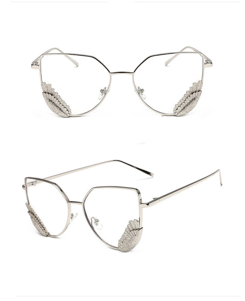 Style Glasses Korean Feather Sunglasses Trendy Fashion