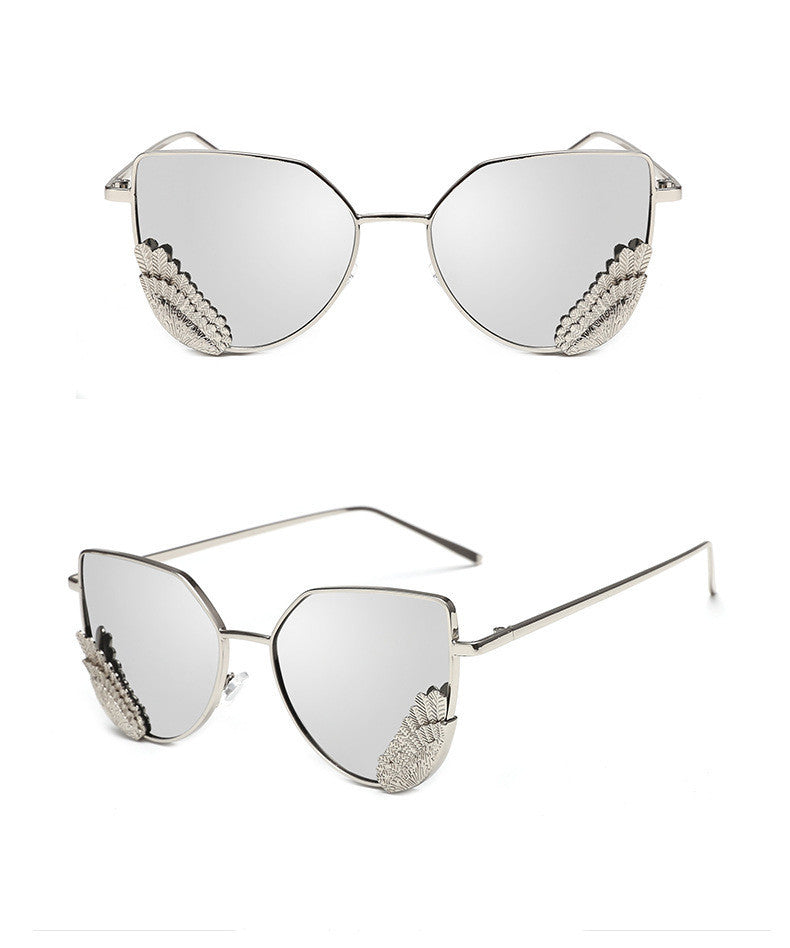 Style Glasses Korean Feather Sunglasses Trendy Fashion