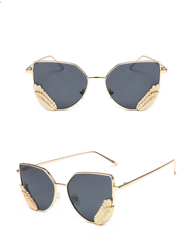Style Glasses Korean Feather Sunglasses Trendy Fashion