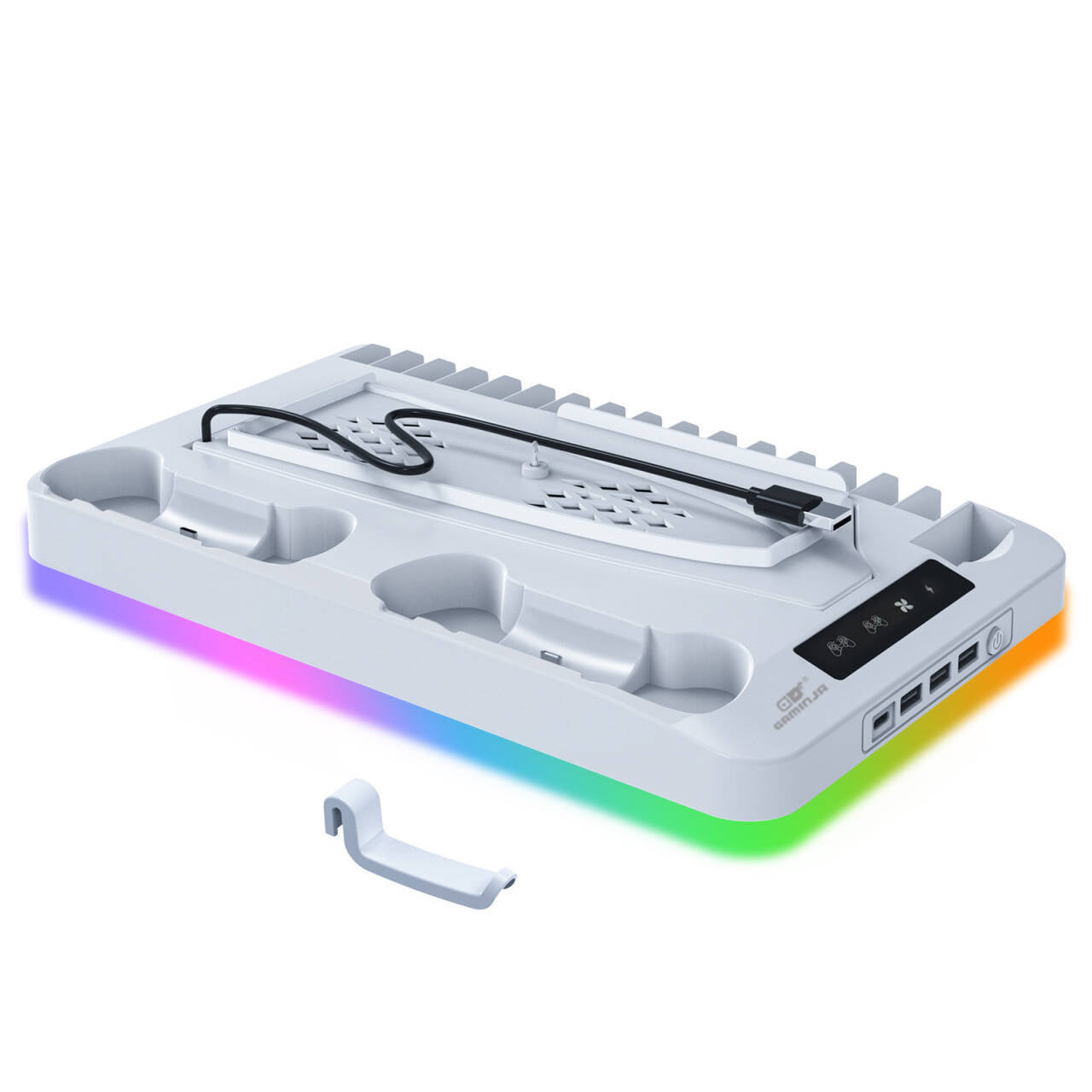 The New PS5 Game Console Base Ps5 Handle Base Charger Multi-function Remote Control Earphone Disc Storage Bracket