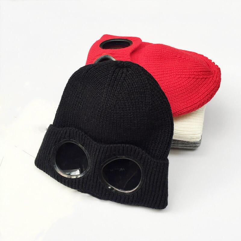 Windproof glasses wool cap
