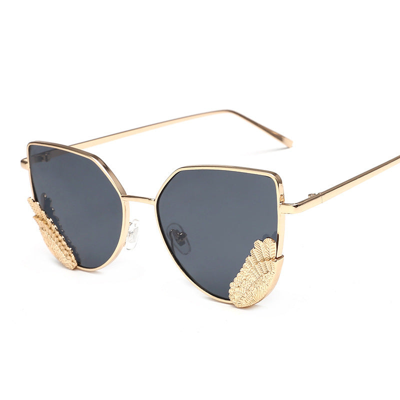 Style Glasses Korean Feather Sunglasses Trendy Fashion